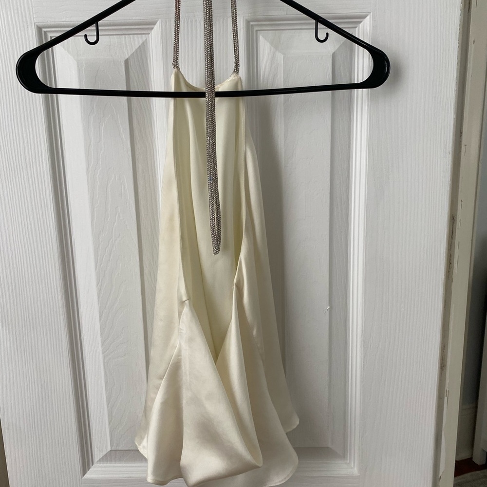 White satin top